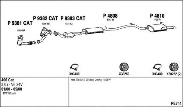 FENNO PE741 Exhaust System